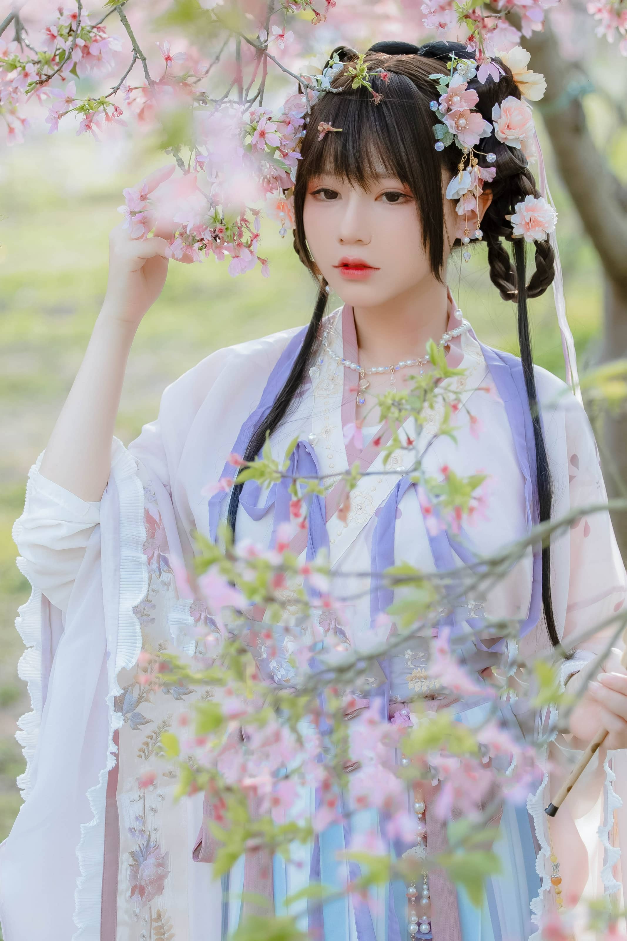 Nyako喵子 NO.043 – 樱花汉服 花神祈愿 [52P]