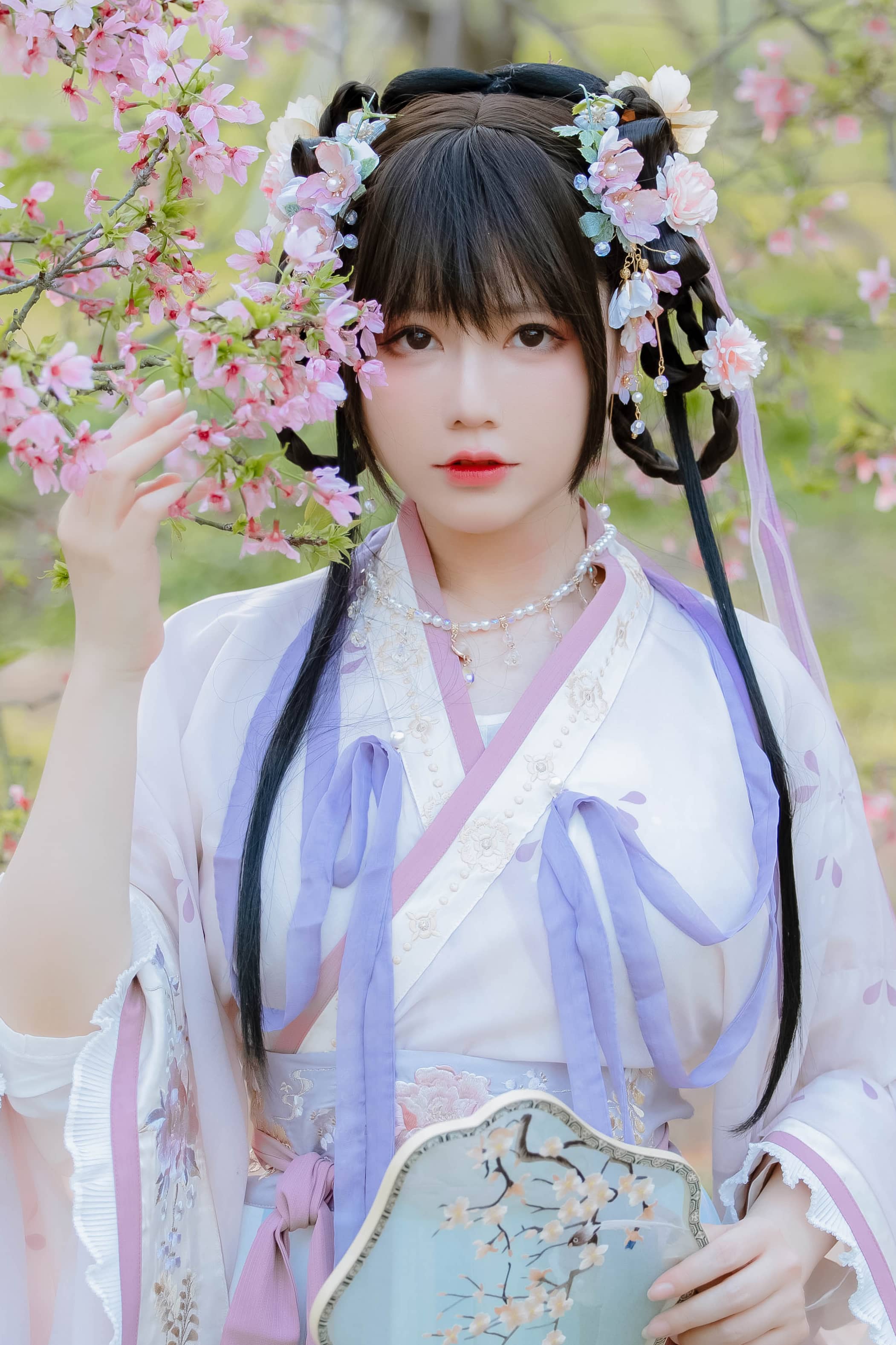 Nyako喵子 NO.043 – 樱花汉服 花神祈愿 [52P]