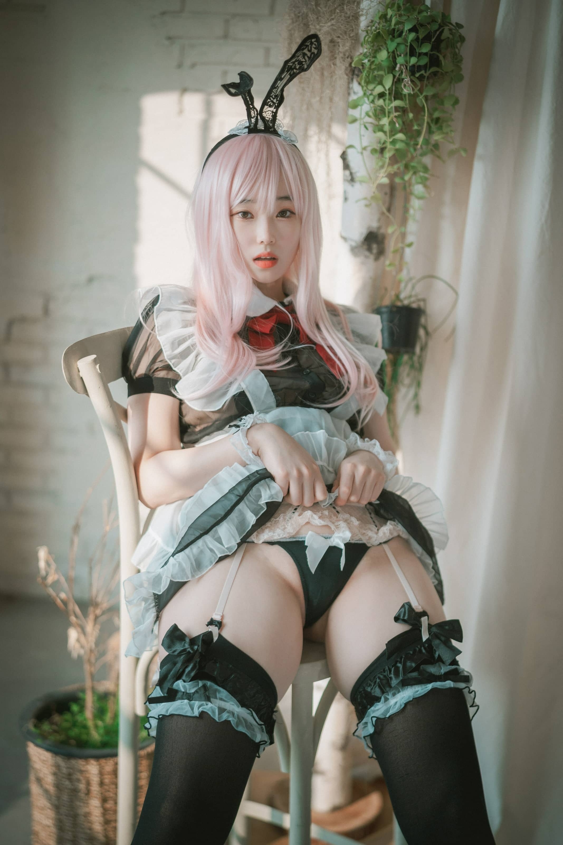 Bambi(밤비) NO.064 – [DJAWA] Sheer Bunny Maid [51P]