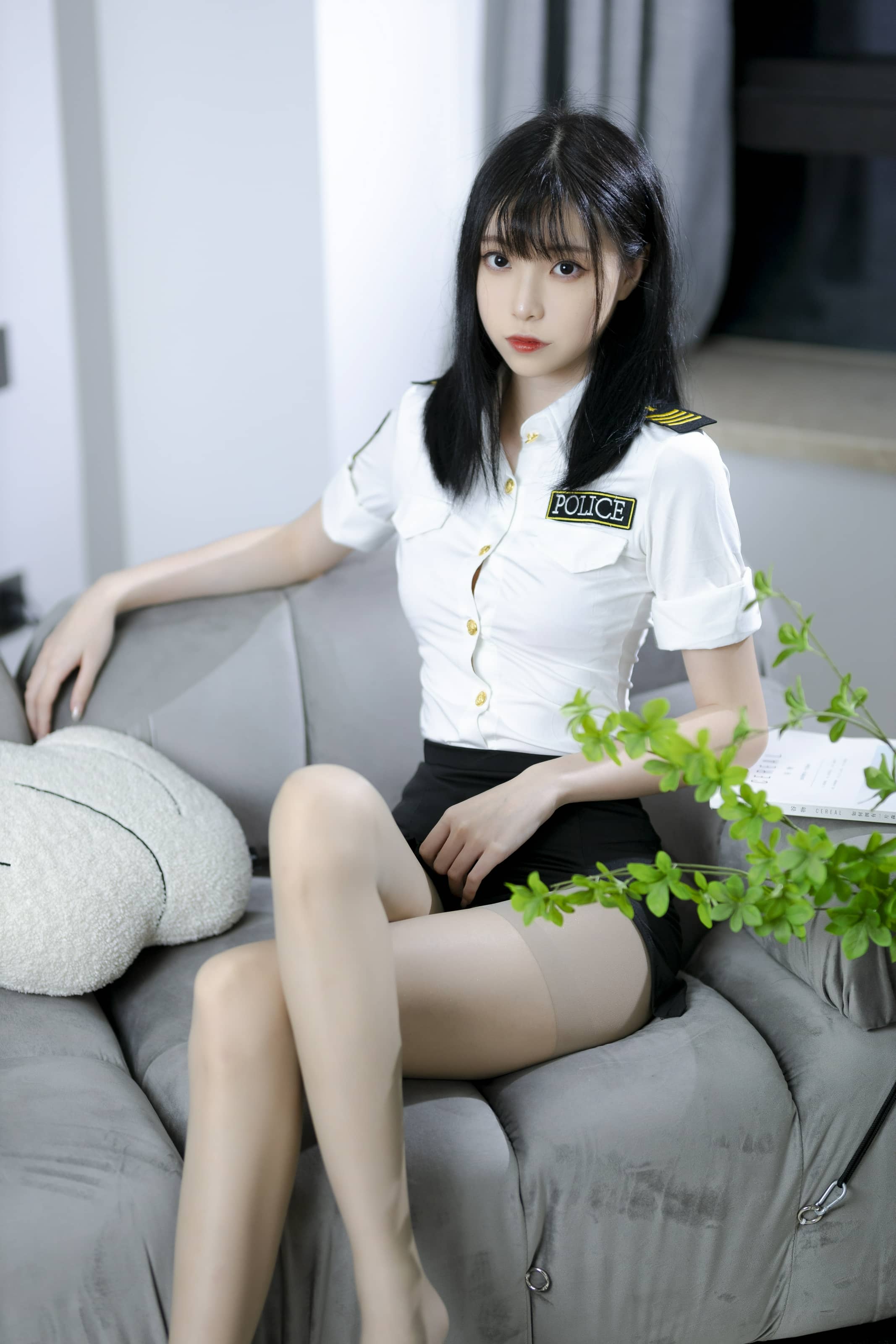 许岚LAN NO.007 – 灰丝制服 [40P]