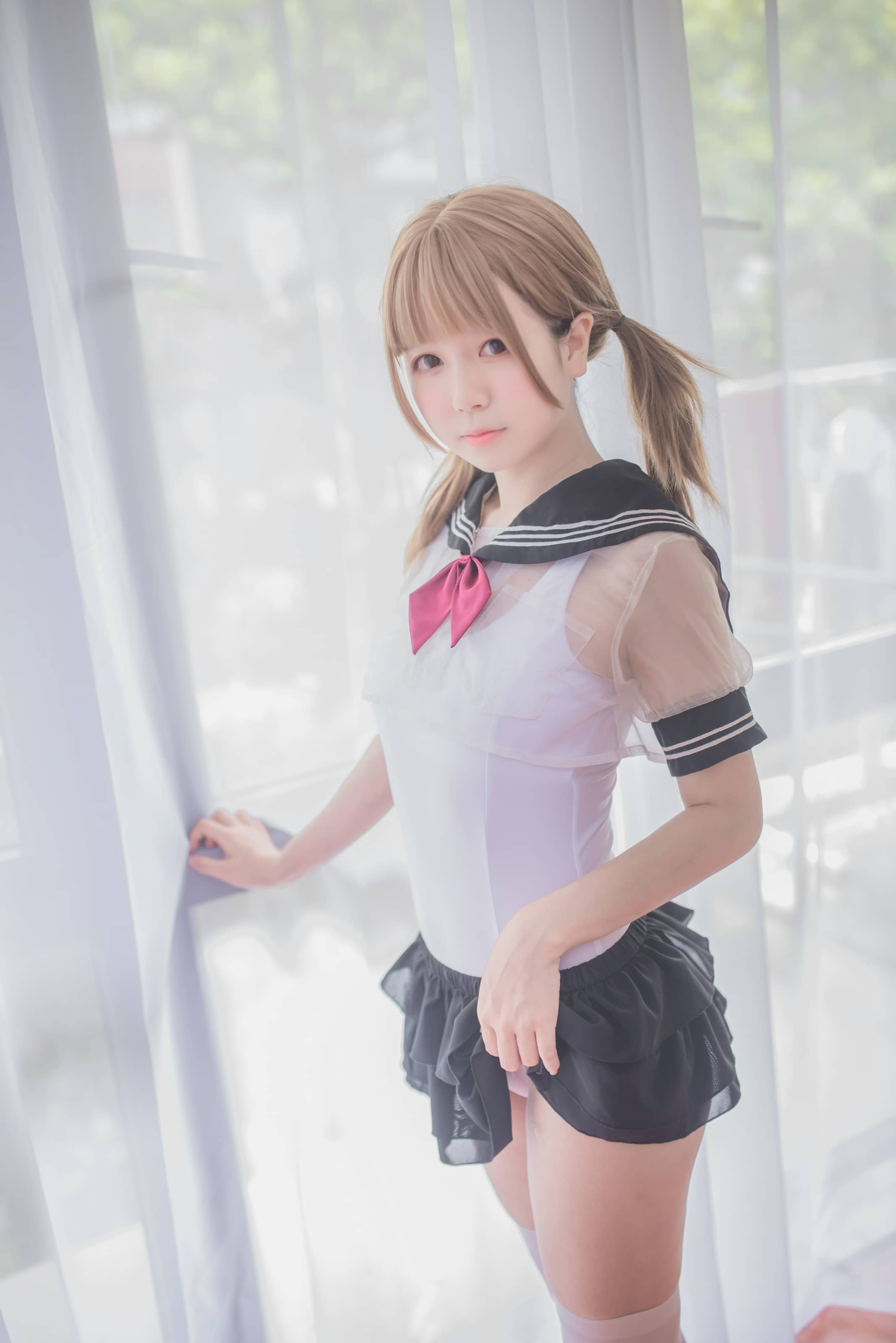 白金Saki NO.007 – 学生制服 [17P]