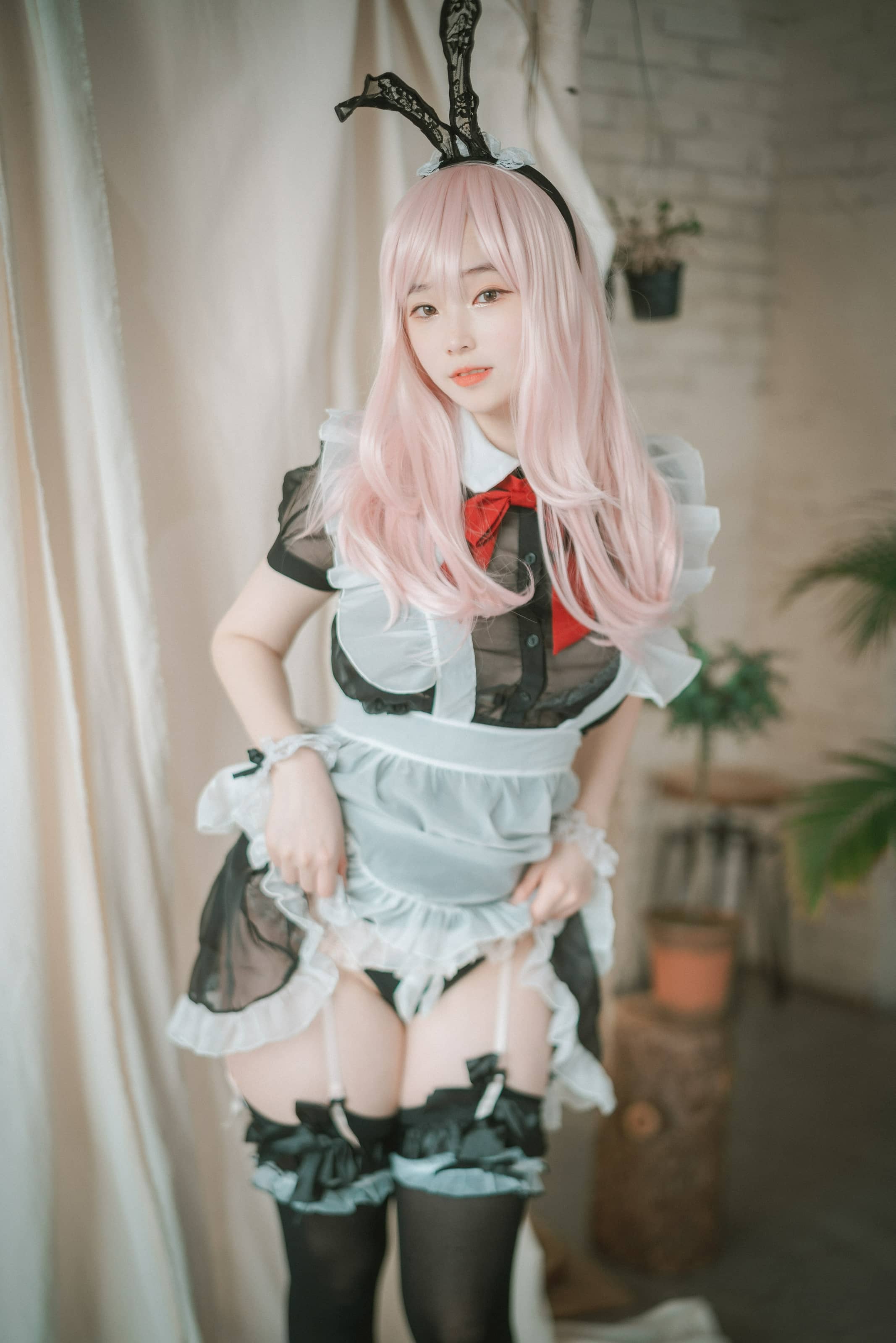 Bambi(밤비) NO.064 – [DJAWA] Sheer Bunny Maid [51P]