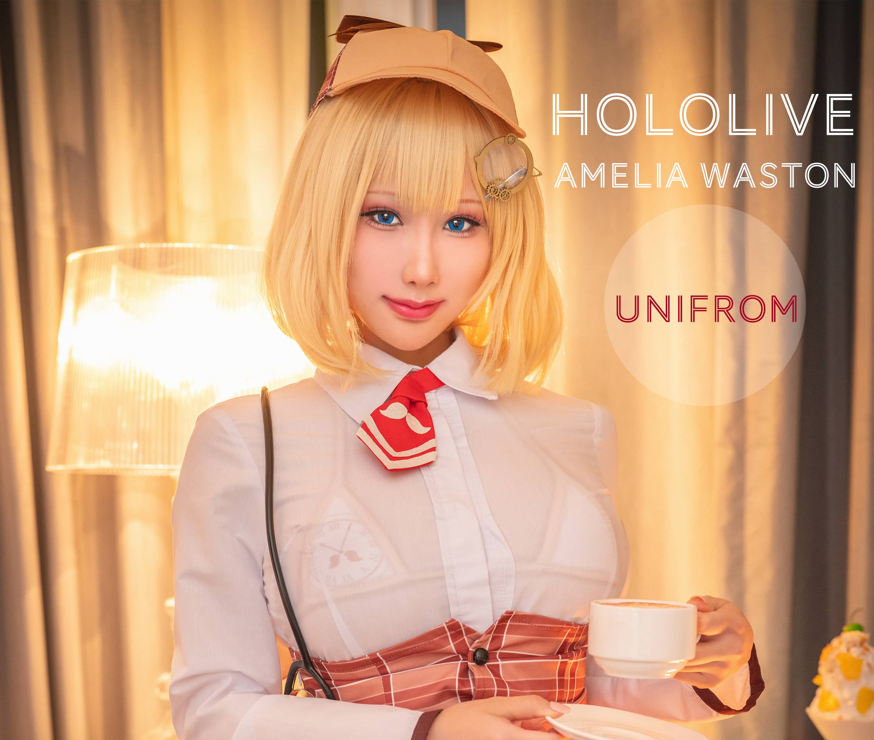 雨波_HaneAme NO.130 – Hololive Amelia Waston Unifrom 制服 [20P]