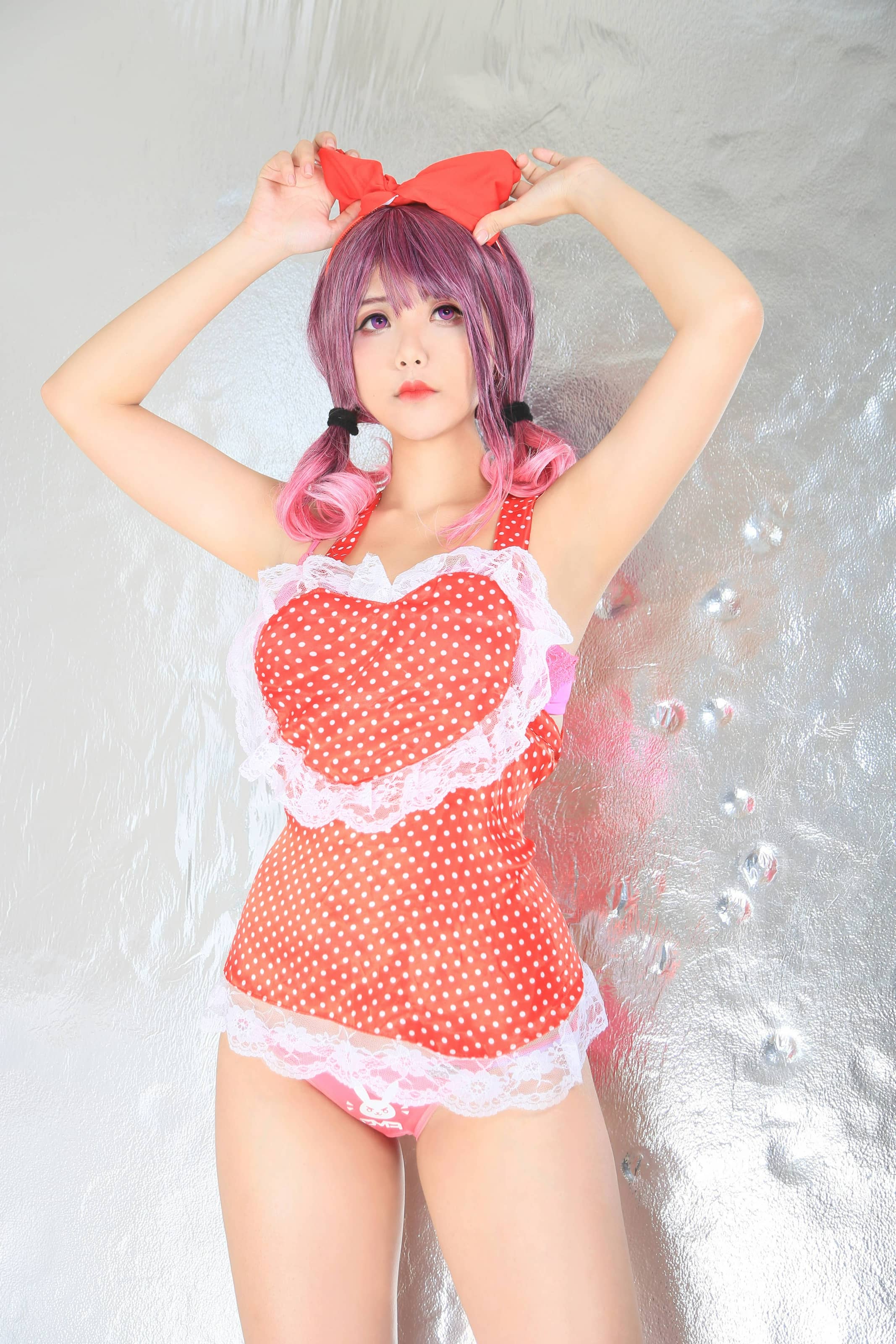 Hana Bunny NO.026 – Red Heart Apron [10P]