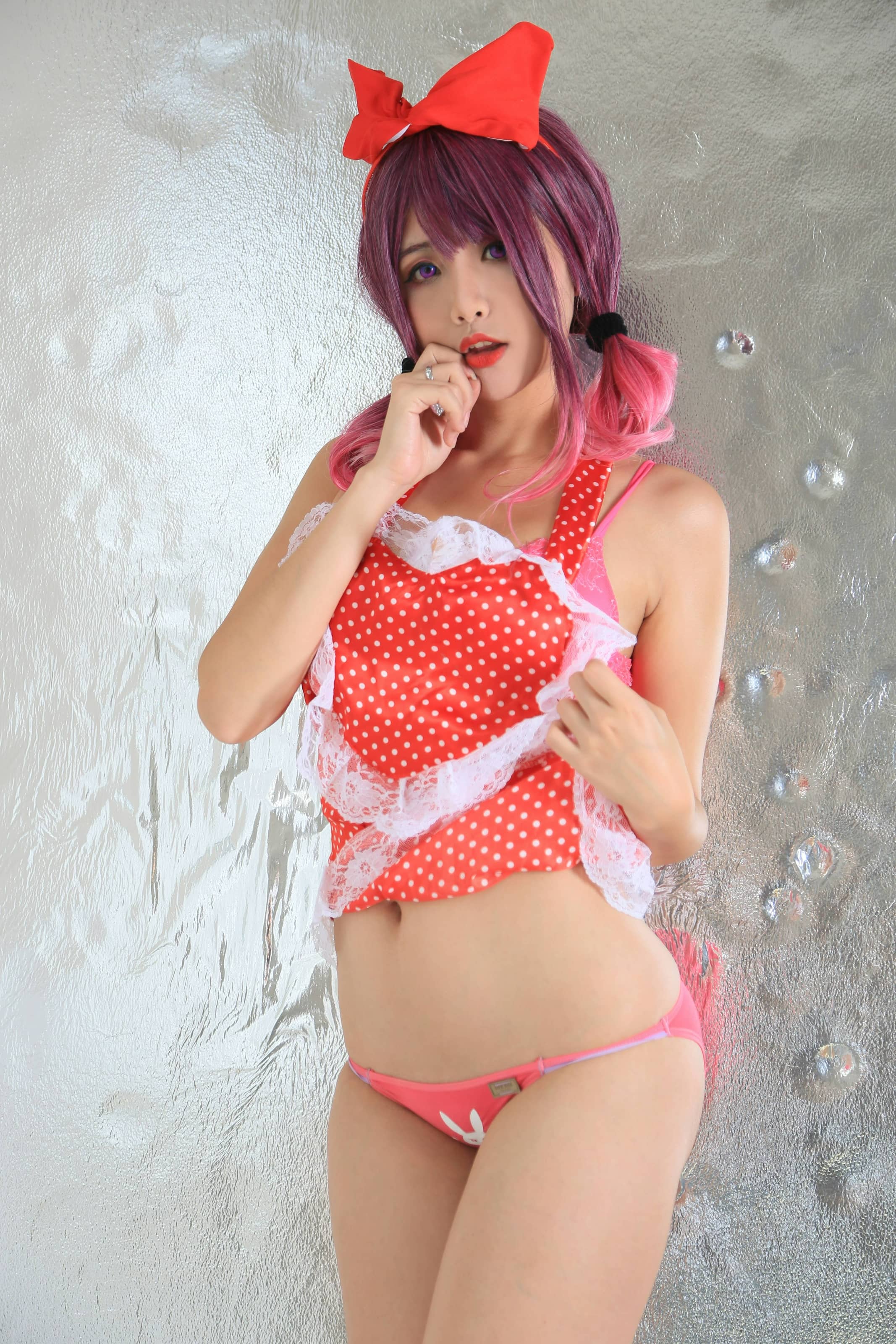 Hana Bunny NO.026 – Red Heart Apron [10P]