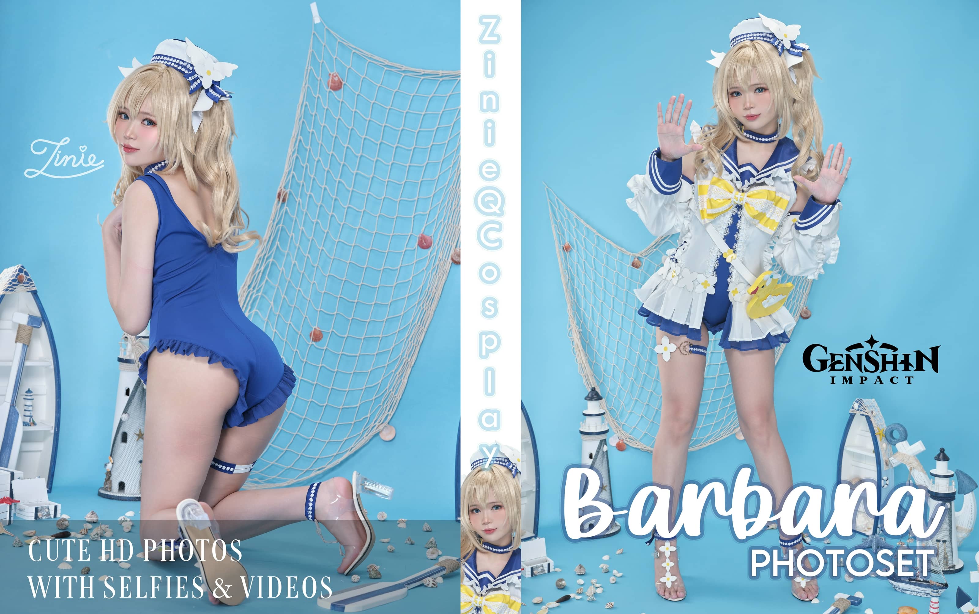 ZinieQ NO.077 – Barbara Swimsuit [28P 2V]